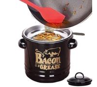 Pot à graisse en métal - Récipient filtrant avec capacité, poignée durable et tamis intégré pour le stockage d'huile chaude | Pour les repas familiaux Brunch le matin, le week-end, la cuisine à la