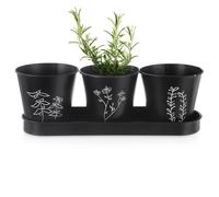 Pot à herbes sur pied BLACKLINE 4 pcs.