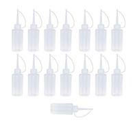 Pot à Huile pour Machine à Coudre, 120ML, 15 Pièces, Buse Fine avec Couvercle - Conception Antiblocage, Plastique Transparent Résistant, Entretien de Machines et Couture