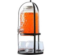 Pot à jus en verre avec cadre en fer, baril de bière, table à dessert, distributeur d'eau froide for hôtel(B)