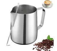 Pot à lait - 350 ml - En acier inoxydable - Avec stylo doseur Mark et Latte Art Pen - Pour cappuccino, expresso, latte art - Parfait pour les amateurs de café