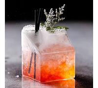 pot à lait carré en verre résistant à la chaleur - En verre transparent - pot à lait irrégulier - Avec boîte