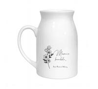 Pot à lait céramique 450 ml personnalisé prénoms - “Mamie formidable…” - Cadeau grand-mère/fête des mamies - Vase déco multi-usage - Lave-vaisselle