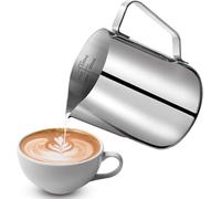 Pot à Lait De 350 ml En Acier Inoxydable - Pichet à Lait Portable Avec Mesure Mark 350 ml Barista - Pichet à Lait Pour Cappuccino, Latte Art, Expresso - Parfait Pour Les Amateurs De Café