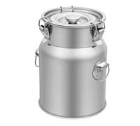 Pot à lait de 5 l, pot à lait en acier inoxydable 201, seau scellé, récipient multi-usage fermé, grande capacité, large bouche, pour différents scénarios tels que cantine, restaurant de petit-déjeuner