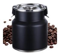 Pot à lait en acier inoxydable 2,5 l résistant aux taches avec fermeture | Réservoir d'eau en acier inoxydable pour restaurant, fête, réunion, camping, maison, ferme, table à manger, noir
