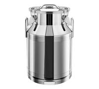 Pot à lait en acier inoxydable 201 de 30 l, avec bouchon de serrage et joint en caoutchouc, pour charge lourde, en acier inoxydable, distributeur de boissons