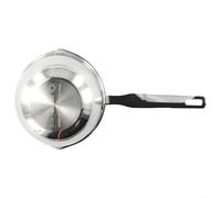 Pot à lait en acier inoxydable 304 pour chauffer le lait, le beurre, l'huile, le café, poignée ergonomique pour le contrôle et l'équilibre, résistant à la rouille et à la chaleur, avec rainure