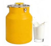 Pot à lait en acier inoxydable avec couvercle - Pot de transport de lait de 26 L, récipient à liquide durable, idéal pour le stockage des produits laitiers et du thé