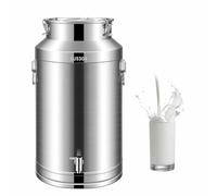 Pot à lait en acier inoxydable avec distributeur de robinet - Qualité alimentaire, étanche pour le transport et le stockage, idéal pour le lait, l'huile de cuisson, le thé, le riz