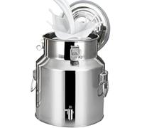 Pot à Lait en Acier Inoxydable, Bidons De Transport De Lait en Acier Inoxydable, Seau avec Couvercle Scellé Et Robinet pour Le Stockage De Liquide De Lait Et De Vin 5l, 9L