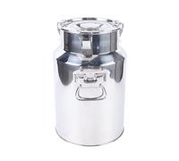 Pot à lait en acier inoxydable de 18 litres - Grand pichet de transport - Réservoir à lait - Seau scellé avec couvercle en silicone pour un stockage facile des produits liquides
