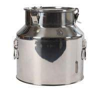 Pot à lait en acier inoxydable de 22 l - 2,05 kg - Couvercle anti-fuite avec fermeture à serrage pour le transport ou le stockage - Pour bol de mandarine, thé, huile de cuisson, crème, farine