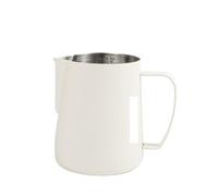 Pot à lait en acier inoxydable Pichet à mousse de lait en acier inoxydable, 400/600ml, pichet Cappuccino, accessoires Barista domicile(600ml Beige)