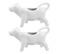 Pot à Lait en Céramique 40ml Blanc Lot de 2 Pièces