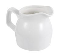 Pot à Lait en Céramique Blanche Poignée Ergonomique et Bec Verseur | Service sur Table, Nettoyage Facile, pour Yaourt et Sauce Salade, Usage la Cuisine Maison, Serveurs Restaurant