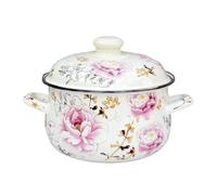 Pot à lait en émail pour la fabrication des aliments - Pour cuire, braiser et faire bouillir des soupes ou des médicaments pour cuisine, salle à manger (24 cm, couleur 1)