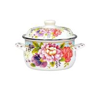 Pot à lait en émail pour la fabrication des aliments - pour cuisiner, braiser et faire bouillir des soupes ou des médicaments pour cuisine, salle à manger (20 cm, couleur 4)