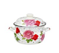 Pot à lait en émail pour la fabrication des aliments - pour cuisiner, braiser et faire bouillir des soupes ou des médicaments pour cuisine, salle à manger (24 cm, couleur 3)