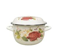Pot à lait en émail pour la fabrication des aliments - pour cuisiner, braiser et faire bouillir des soupes ou des médicaments pour cuisine, salle à manger (18 cm, couleur 8)
