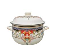 Pot à lait en émail pour la fabrication des aliments - pour cuisiner, braiser et faire bouillir des soupes ou des médicaments pour cuisine, salle à manger (20 cm, couleur 6)