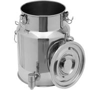 Pot à lait hermétique en acier inoxydable de 9 L avec couvercle, récipient parfait pour la maison et l'agriculture, stockage durable du lait avec distributeur facile à robinet