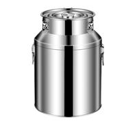 Pot à Lait INOX, 5-100L Bidon Alimentaire Hermétique avec Couvercle Scellé