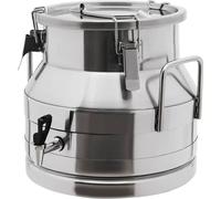 Pot à lait, inox, avec couvercle étanche, Avec robinet