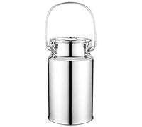 Pot a Lait INOX Bidon De Transport De Lait De Ferme 3L/5L/10L/15L Bidon De Baratte À Lait Pot Seau À Vin Baril Seau À Eau Huile Réservoir À Thé Réservoir Scellé en Acier Inoxydable HK15,15L
