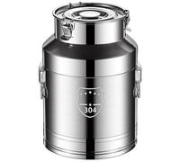 Pot à lait isotherme en acier inoxydable robuste de 15 l avec joint en silicone, récipient de rangement à l'ancienne pour lait et vin