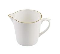 Pot à lait petit en céramique blanche pure avec poignée pot de sirop café simple sauce domestique, d'assaisonnement miel, adapté la cuisine restaurant barista(Phnom Penh,Type A)