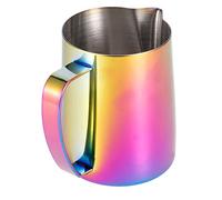 Pot à Lait Pichet à Lait en Acier Inoxydable 600ml, Pichet de Moussage de Laits Tasse de Mousseur de Café Coloré Pichets à La Vapeur Pichets a Laits pour L'art de Latte de Cappuccino de Café(600ml)