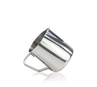 Pot à Lait Pichet de café moussant en acier inoxydable Tirez la tasse fleur pour Restaurants et Ménages(Silver,9.2x9x11.2cm)