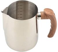 pot à lait, Pot à mousse de lait for machine café, tasse en acier inoxydable, pot, fleurs avec échelle, commerciale épaissie