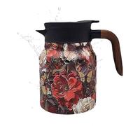 Pot à métallique - 1 litre à double paroi, carafe à motifs botaniques, matériel d' résidentiel, récipient de liquide de rétention de chaleur thermique | pour appartement, résidence, b