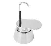 Pot à Moka à Bec Unique, Cafetière en Acier Inoxydable, Pot à Espresso Classique pour la Cuisinière avec Anneau en Silicone de Qualité Alimentaire pour la Maison, le Bureau et le C (50 ml)