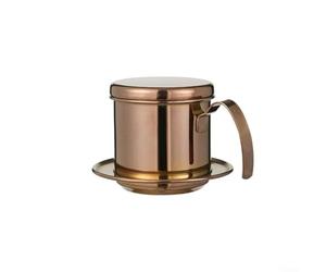 Pot à moka avec plaque de pression rotative et maille filtrante dense pour une extraction complète des saveurs sans sédiments ni amertume