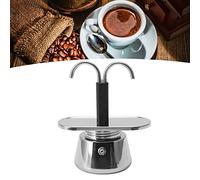 Pot à Moka, Pot à Moka à Double Bec 2 Tasses 100 ML Pot à Moka Double Tête en Acier Inoxydable Cafetière à Moka Italienne Bricolage Conduit Cafetière pour Le Bureau à Domicile