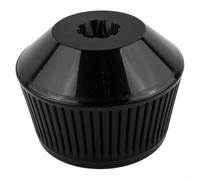 Pot à orchidée avec système de guidage de rainure intérieure et grille d'aération extérieure pour diriger les racines vers les zones d'air pour un développement plus sain (1 pièce, noir)