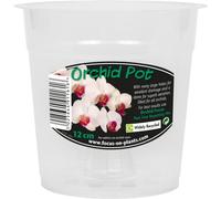 Pot à orchidée Transparent 12 cm | Jardinière transparente pour rempotage intérieur et extérieur, récipient en plastique recyclable empêche la pourriture des