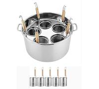 Pot À Pâtes En Acier Inoxydable 3/4/5 Trous, Ensemble Séparateur Et Passoire For Une Cuisson Efficace, Idéal For La Cuisine À Domicile Et Le Restaurant(A,5 Holes)