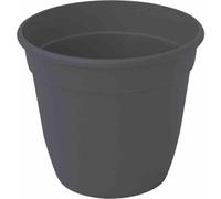 Pot à plantes 22 cm anthracite Pot rond en plastique avec trous pour le fond