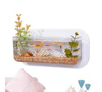 Pot à poisson mural - Aquarium mural compact 10x7x9 cm | Aquarium pour animaux de compagnie | Petit vase végétal pour mur | Décor de dortoir d'appartement de cuisine de chambre à coucher de salon conç