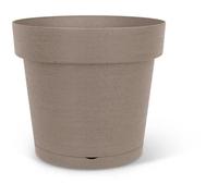 Pot à réserve d'eau - GARDEN ID Glamour - Taupe 40 cm - Surface granuleuse - Intérieur/extérieur - Design épuré - Contient du bois.
