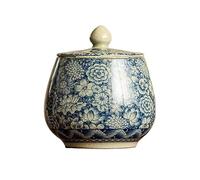 Pot a sucre Petit bocal scellé bocal de stockage de thé à feuilles mobiles rétro Zen pot de stockage de four chinois Vintage Ru La cuisine