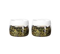 Pot a sucre Récipients de stockage de thé en verre transparent Récipients à café avec couvercle scellé sous vide, bocal en verre de cuisine servant une boîte de stockage de nourriture for feuilles de