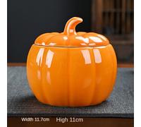 Pot À Thé En Céramique De Citrouille Simulée,Pot À Bonbons,Tout Va En Douceur,Sceau De Mariage,Pot De Bonbons Heureux,Décoration De La Maison,Cadeau D'ornement - Type L Pumpkin Jar-General Brand