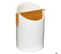 Pot à Ustensiles 2 Cases "Céramique" 17cm Blanc
