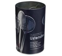 Pot à ustensiles de cuisine - Black Edition - Métal - D. 10,8 cm - H. 17,3 cm - Design contemporain