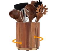 Pot à ustensiles rotatif à 360°-Support de 16,7 cm (6,57 po) pour comptoir de cuisine - Style ferme (farmhouse)
